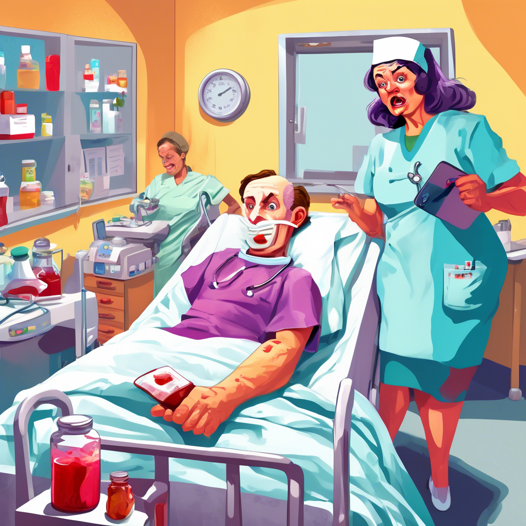 AI-generated illustrations: about jokes'hospital'