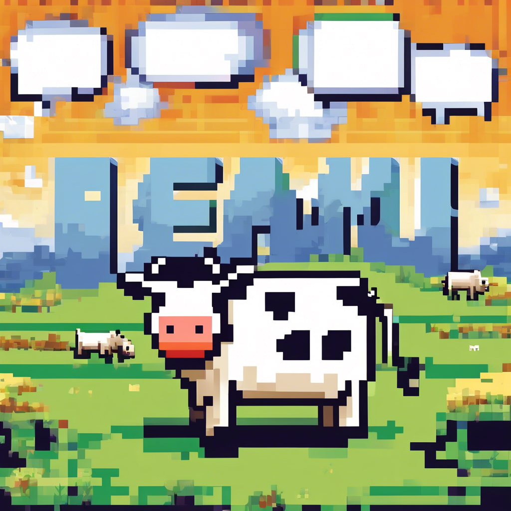 AI-generated illustrations: about jokes'cow'