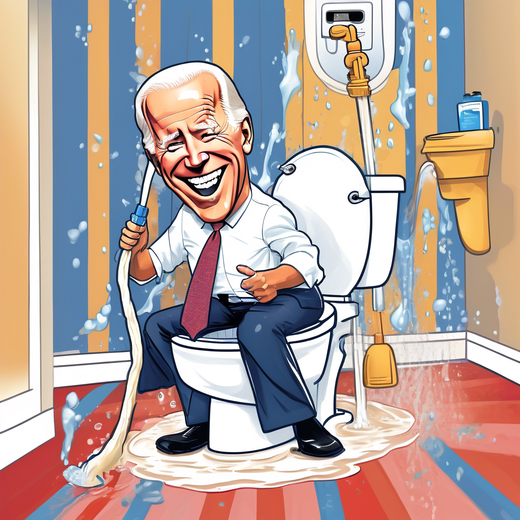 AI-generated illustrations: about jokes'Biden'