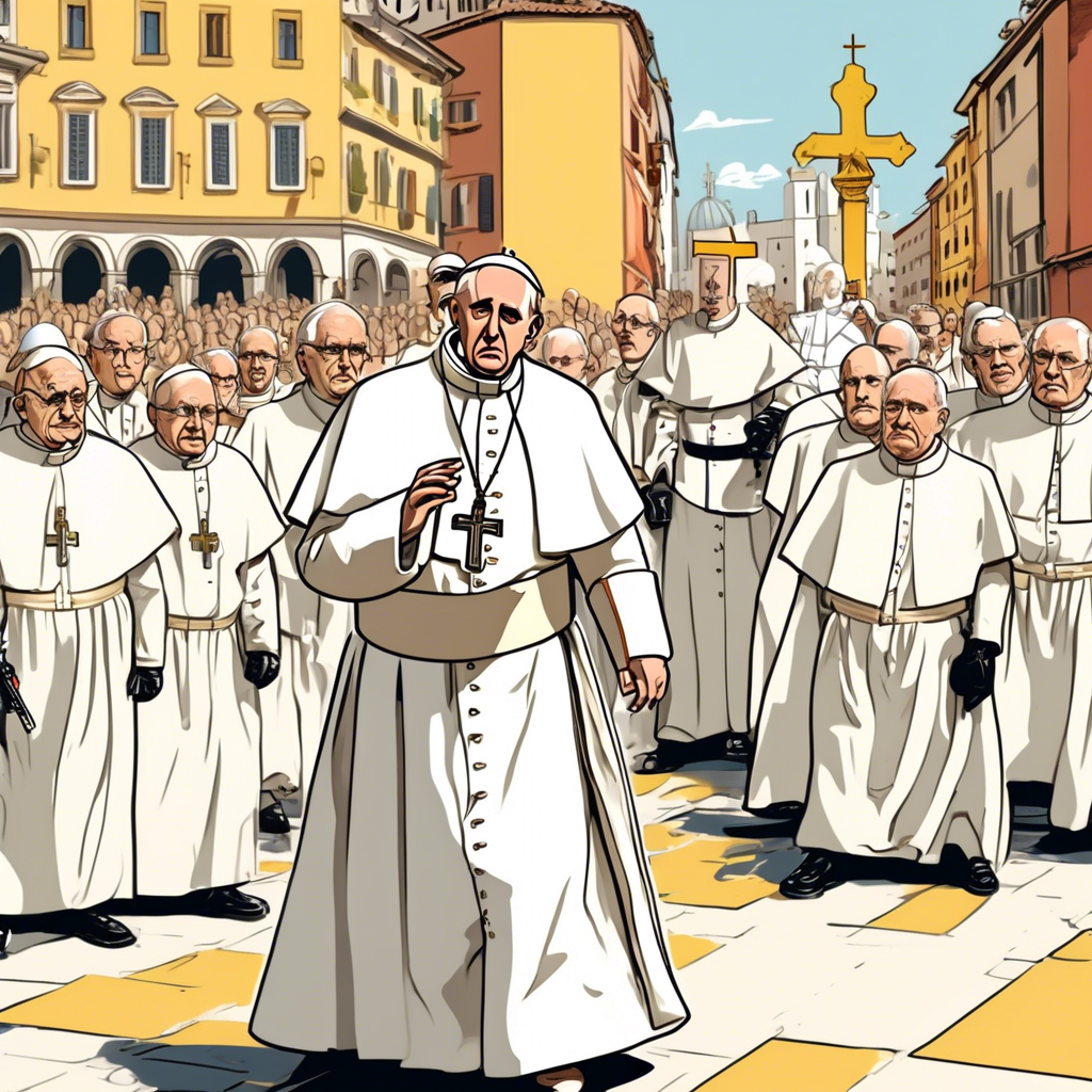 AI-generated illustrations: about jokes'pope'