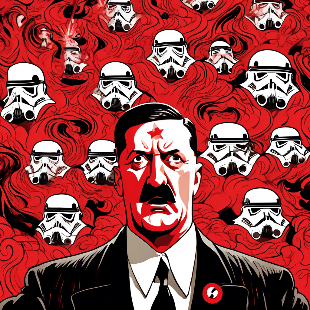 AI-generated illustrations: about jokes'hitler'