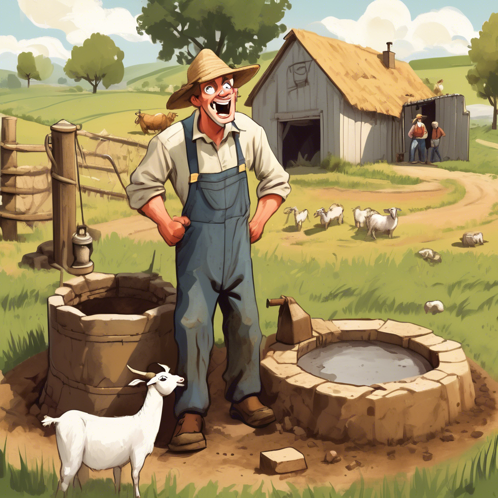 AI-generated illustrations: about jokes'farmer'