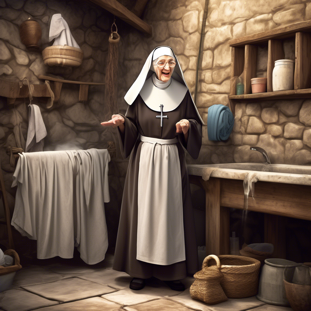 AI-generated illustrations: about jokes'nun'