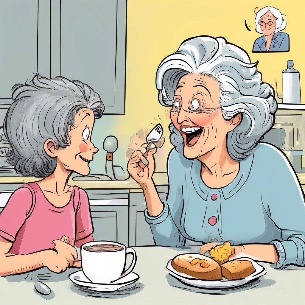 AI-generated illustrations: about jokes'grandma'