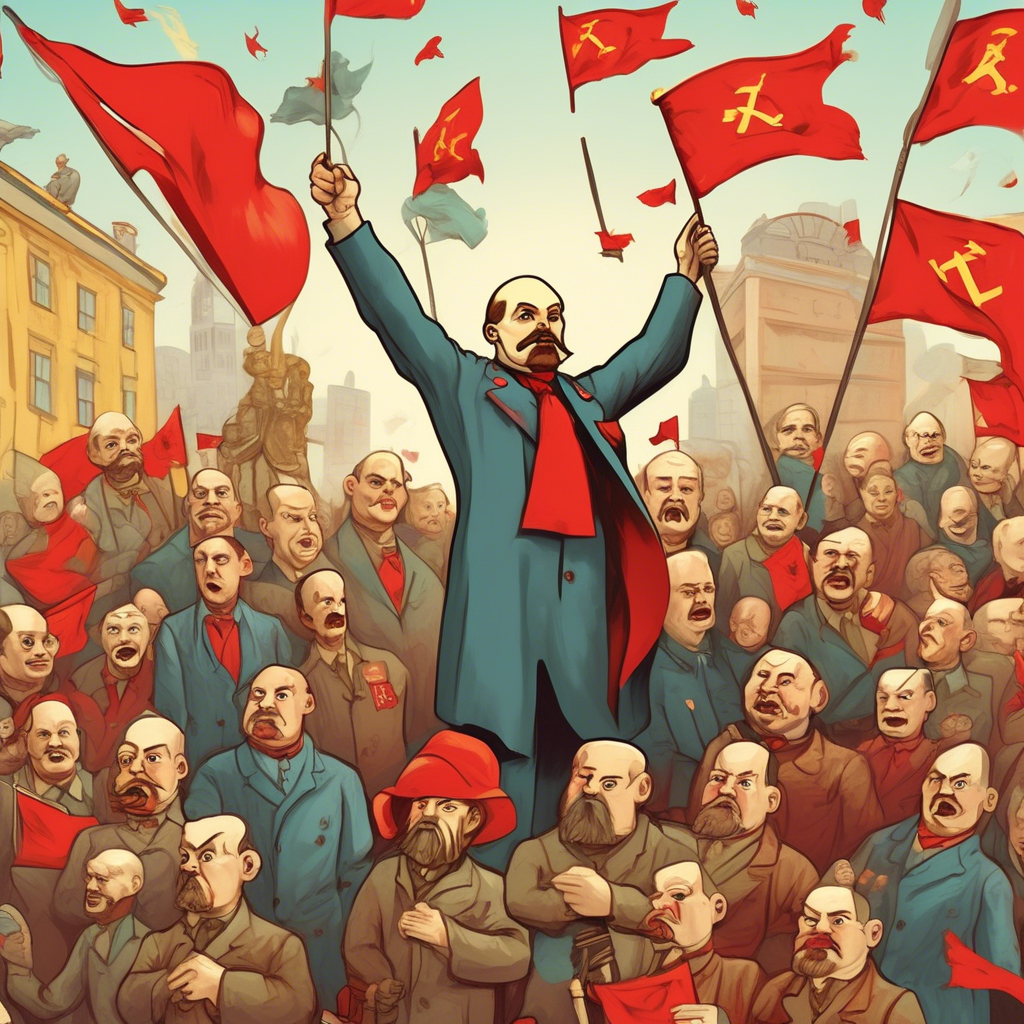 AI-generated illustrations: about jokes'Lenin'