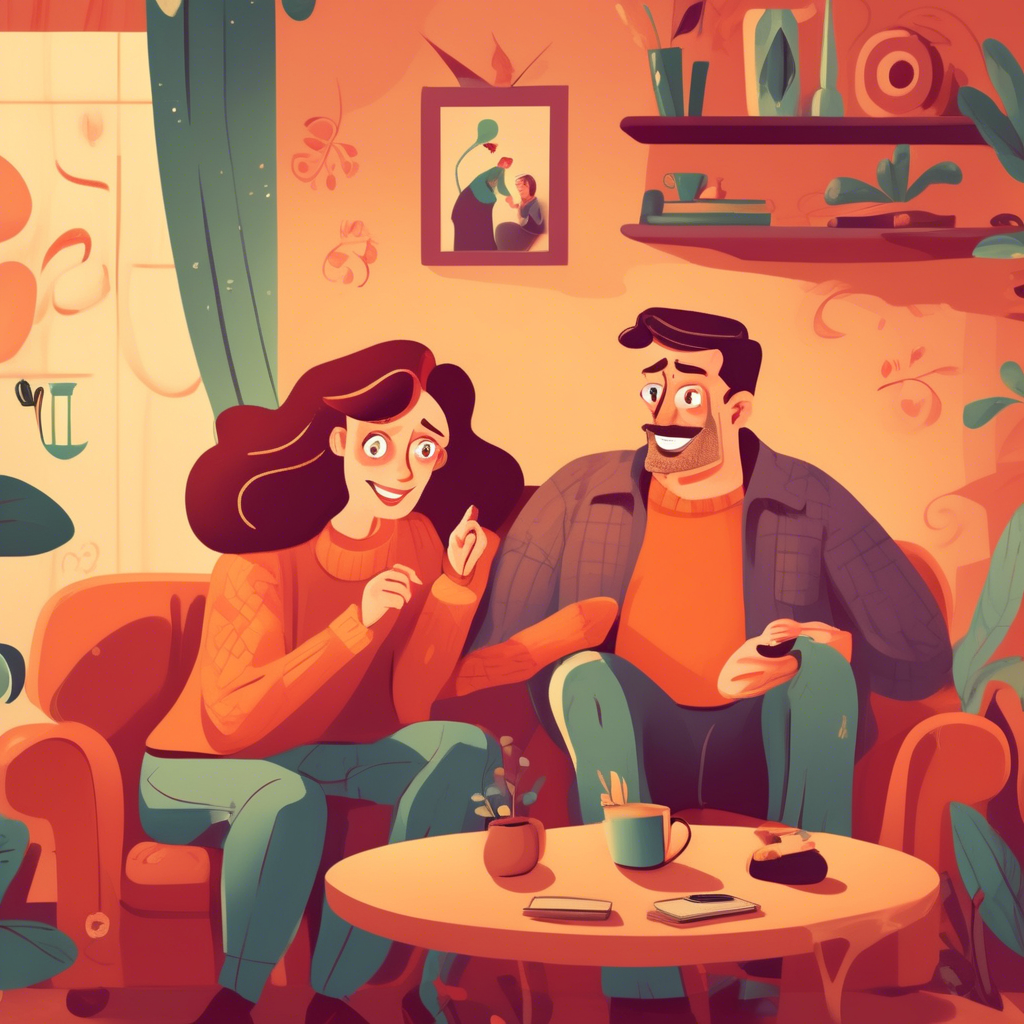 AI-generated illustrations: about jokes'couple'