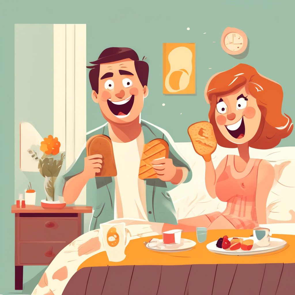 AI-generated illustrations: about jokes'breakfast'